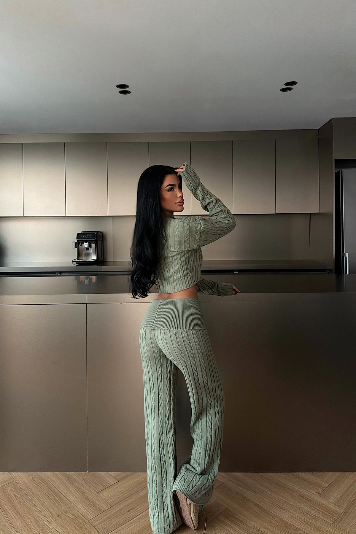 Yeşil Isobel Triko Takım ATE-4498