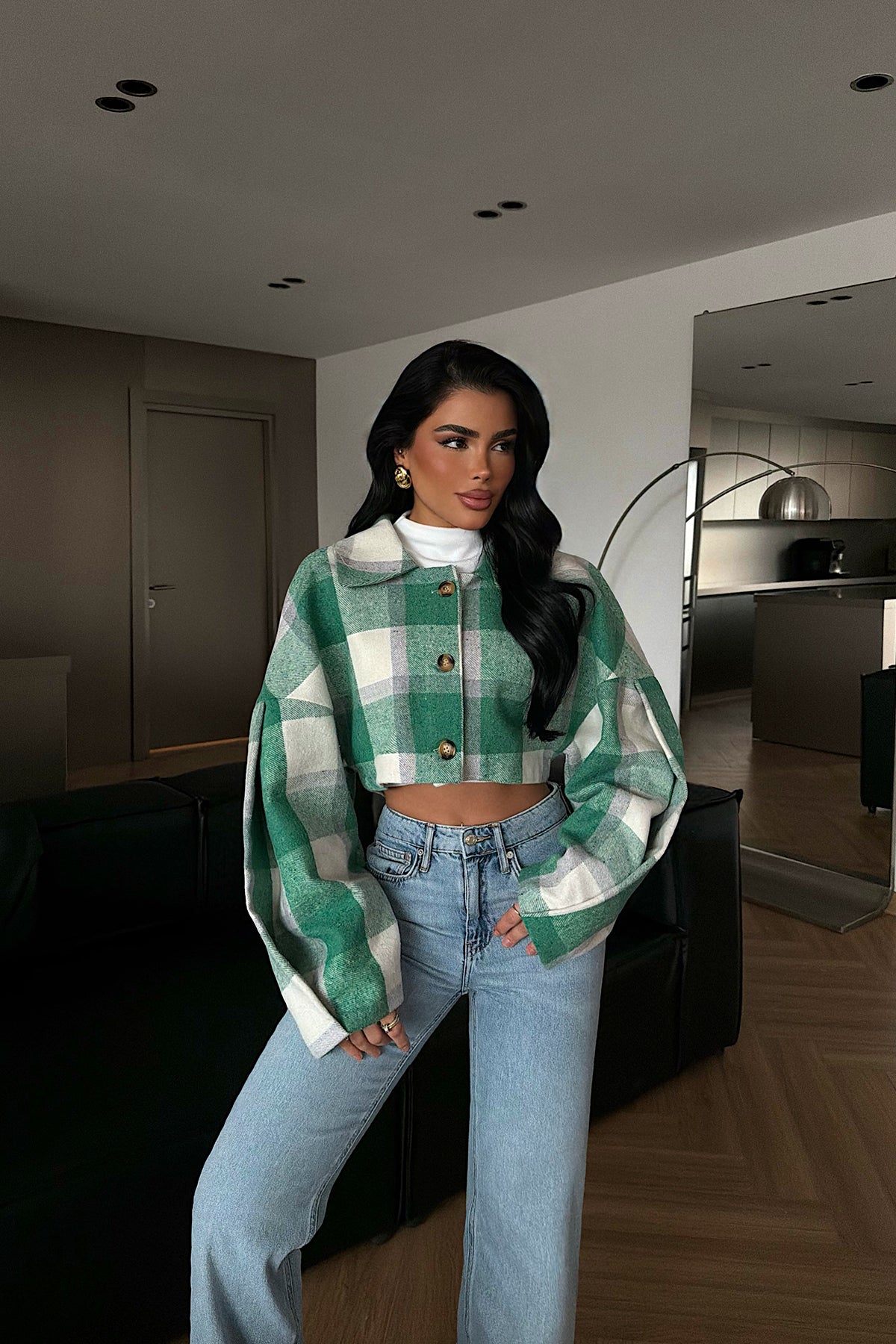 Yeşil Suede Ceket ATE-4233