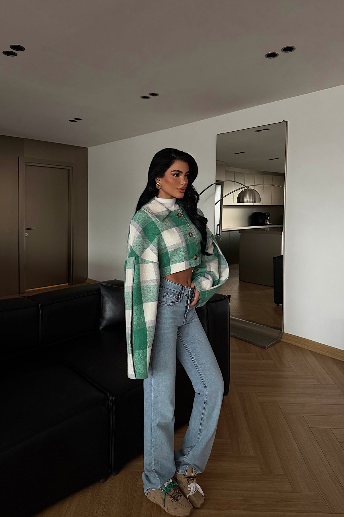 Yeşil Suede Ceket ATE-4233