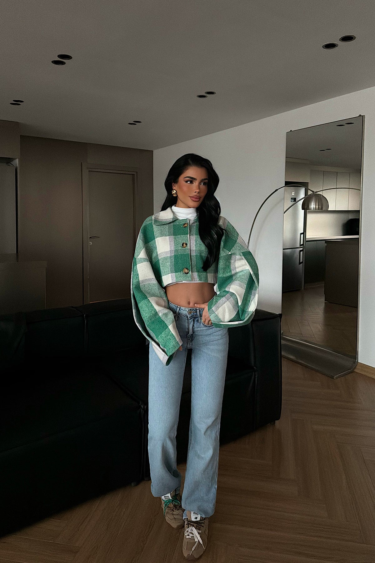 Yeşil Suede Ceket ATE-4233