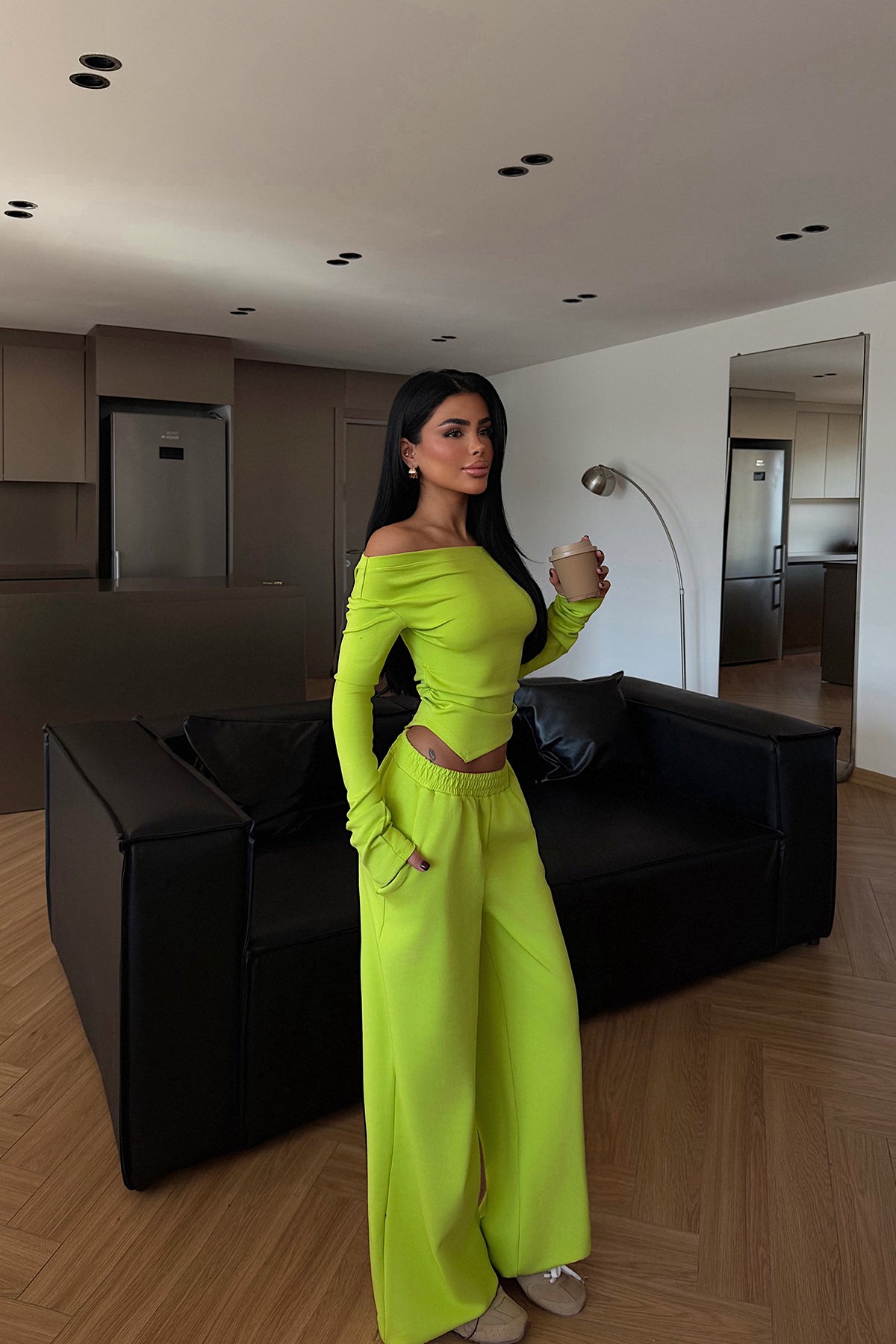 Yeşil Chyler Tracksuit Takım ATE-3851