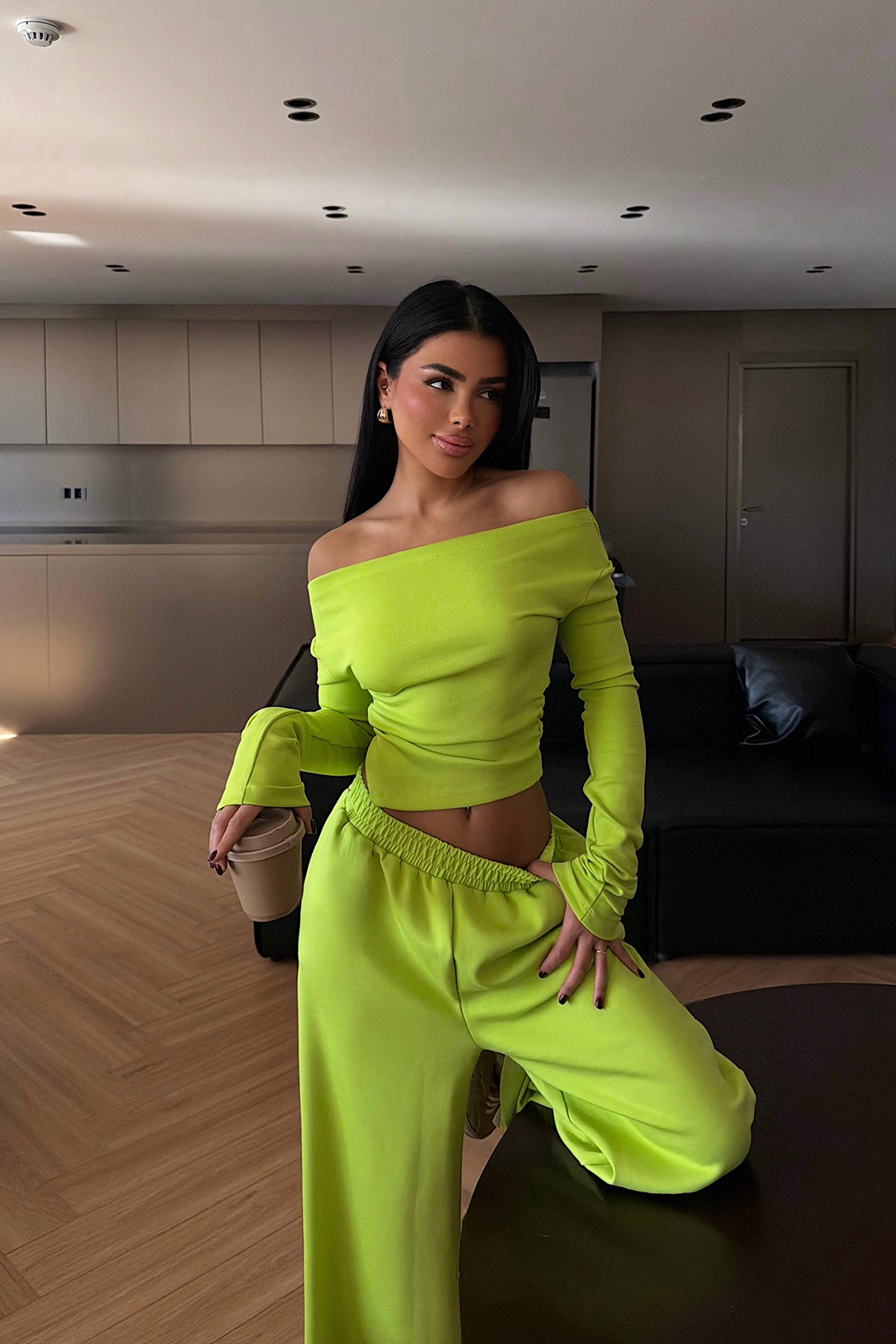 Yeşil Chyler Tracksuit Takım ATE-3851