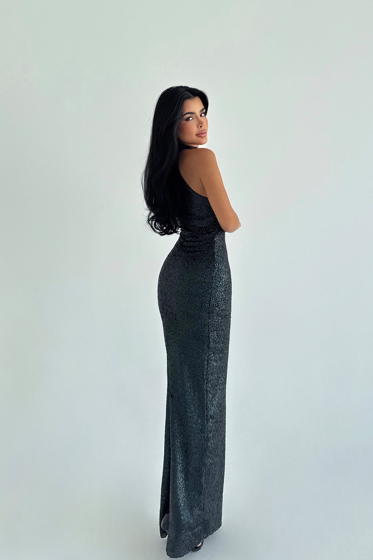 Yeşil Shion Payetli Elbise ATE-3357